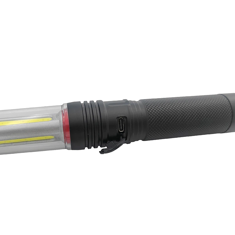 3 in 1 Multi-Functional Aluminum COB LED Rechargeable Flashlight