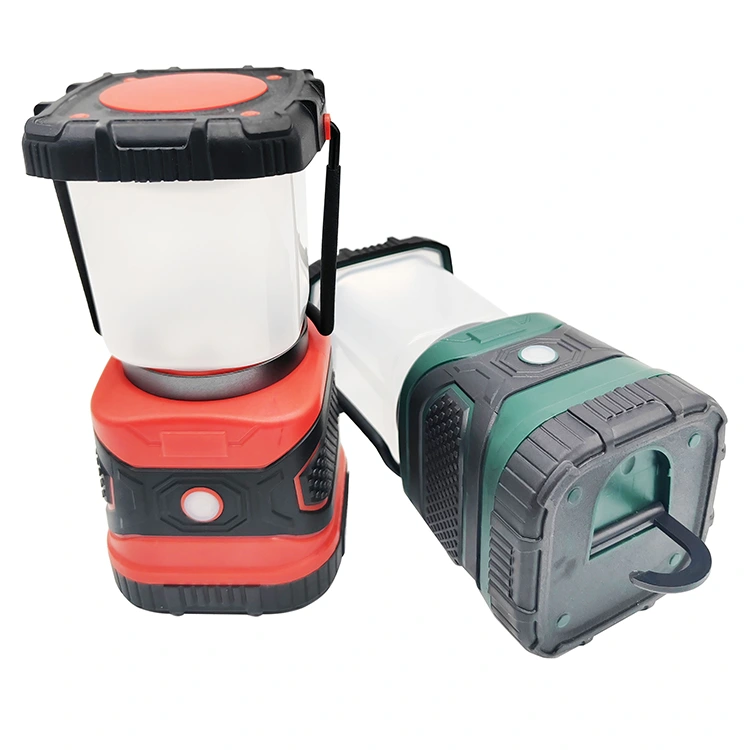 Lámpara de camping con gancho y mango recargable LED